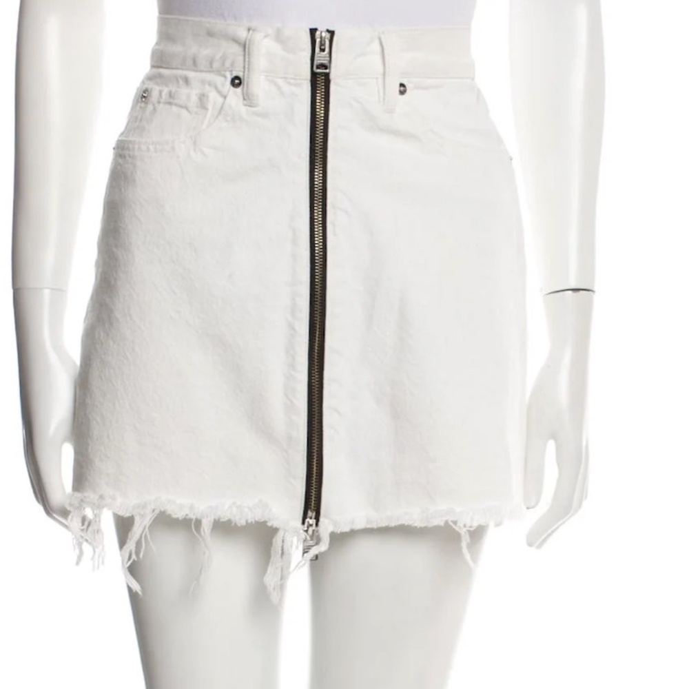 ALL SAINTS WHITE DENIM SKIRT